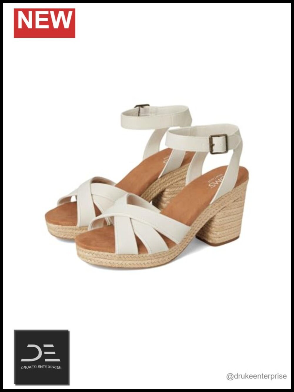 Strappy Platform Heel Sandals Raffia-Wrapped Leather